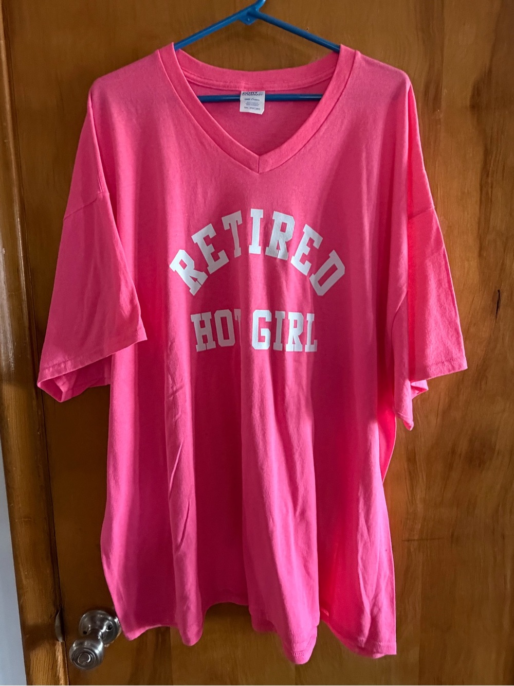 Retired Hot Girl Pink V-Neck Women's Tee